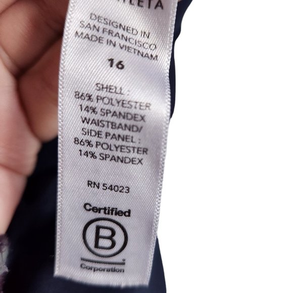 Athleta Pants Women's 16 Blue Brooklyn Ankle Pant Lightweight Pockets - Picture 10 of 10